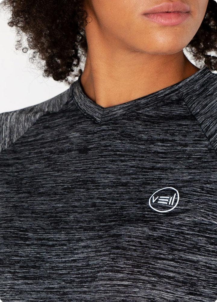 Veil Garments Connect T-Shirt Dress features: V-neck collar for comfortable fit and wear