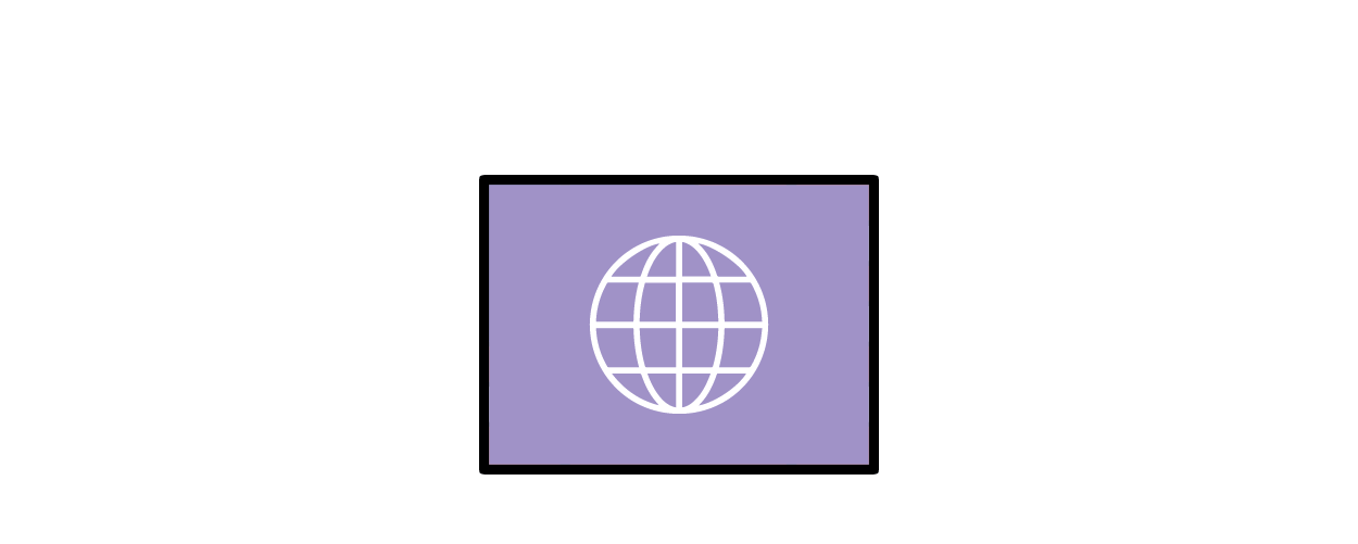A flag depicting the world