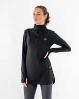 Spark Half-Zip in black by Veil Garments. Modest activewear collection.

#color_black