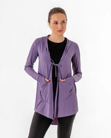 Move It Cardigan in lavender by Veil Garments. Modest activewear collection.

#color_lavender